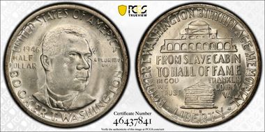 1946-S 50C Booker T. Washington MS65