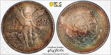 1982-Mo Onza Libertad Ag MS67