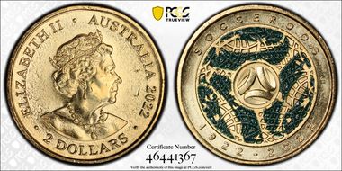 2022 $2 Socceroos Centenary MS65
