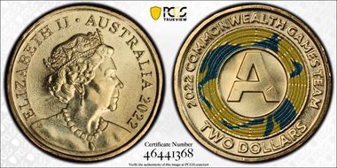 2022 $2 Commonwealth Games - A Colorized MS66