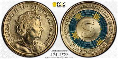 2022 $2 Commonwealth Games - S Colorized MS66