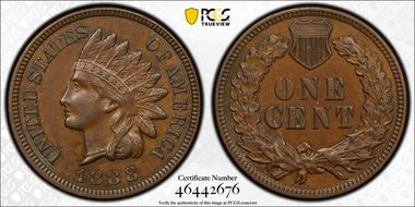 1888 1C AU58BN