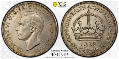 1938 Crown KM-34  Ag MS62