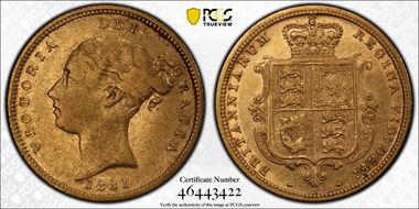 1881-S 1/2 Sov S-3862E XF40