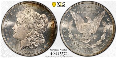 1885 $1 MS66+