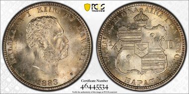 1883 25C Hawaii MS65+
