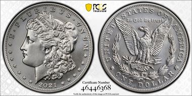 2021-S $1 Morgan Dollar 100th Anniversary MS70