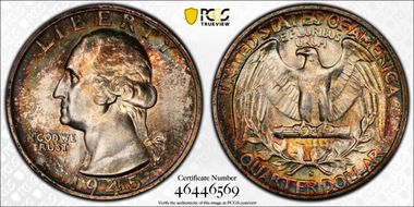 1945-S 25C MS67