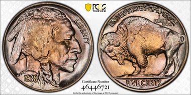 1938-D 5C Buffalo MS67