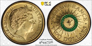 2014 $2 Remembrance - Colorized MS66