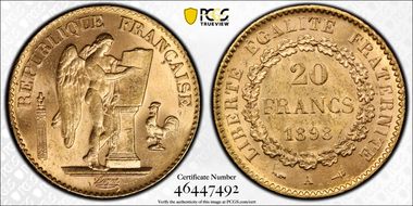 1898-A 20 Fr Gad-1063 F-533 MS62