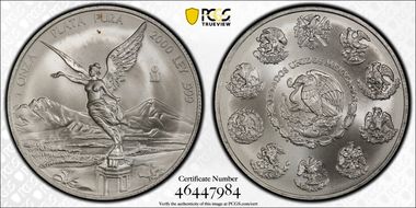 2000-Mo Onza Libertad Ag MS68