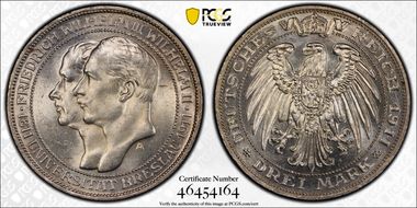 1911-A 3 Mk Breslau Univ J-108 MS64