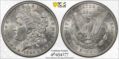1886-O $1 AU58