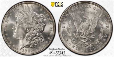 1886 $1 MS67+ 