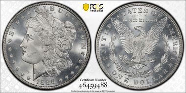 1886 $1 MS66