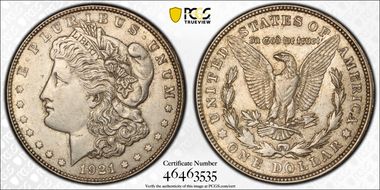 1921-D $1 AU55