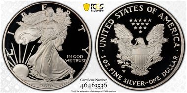 2005-W $1 Silver Eagle PR69DCAM