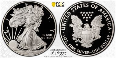 2017-W $1 Silver Eagle PR69DCAM