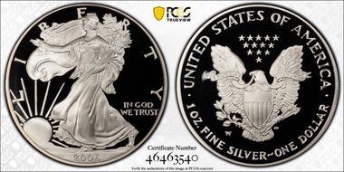 2006-W $1 Silver Eagle PR70DCAM