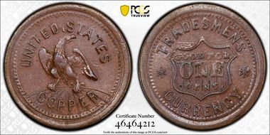 (1861-65) CWT F-202/434a, Tradesmens AU58BN