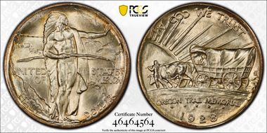 1928 50C Oregon MS67