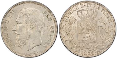 1876 5 Fr MS61