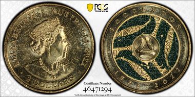 2022 $2 Socceroos Centenary MS66