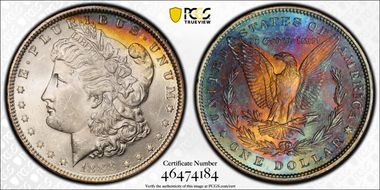 1888 $1 VAM 11, Doubled Ear MS65