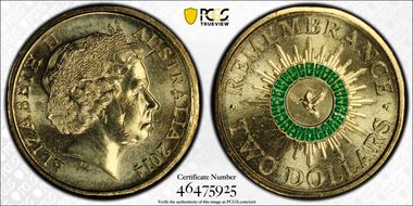 2014 $2 Remembrance - Colorized MS65