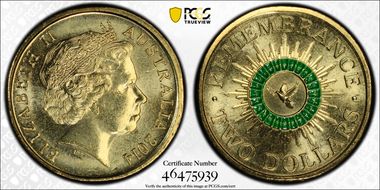 2014 $2 Remembrance - Colorized MS65