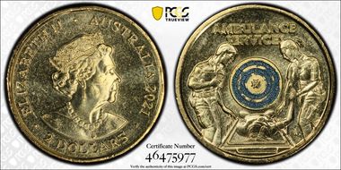 2021 $2 Ambulance Service Colorized MS64