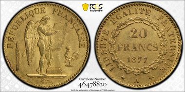 1877-A 20 Fr Gad-1063 F-533 MS62