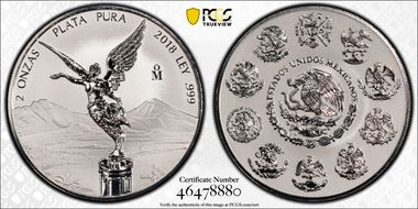 2018-Mo 2 Onza Libertad Ag Rev PR PR70