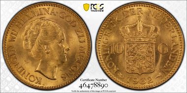 1932 10 G KM-162  Au MS65