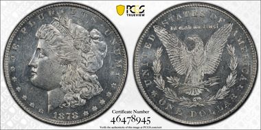 1878 7TF $1 R78 VAM 84, Line Under 8 MS61PL