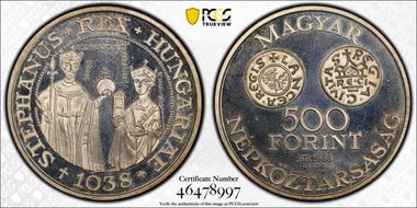 1988 500 Frt Saint Stephan KM-662 PR67DCAM
