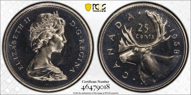 1968 25C Nickel PL67