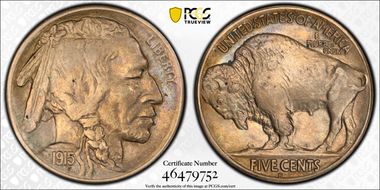 1915-S 5C AU53