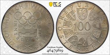 (1974) 100 Sch 1976 Olympics Innsbruck KM-2926 MS62