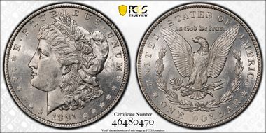 1891 $1 AU58