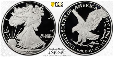 2022-S $1 Silver Eagle PR70DCAM