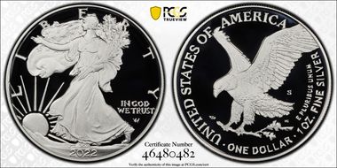 2022-S $1 Silver Eagle PR70DCAM