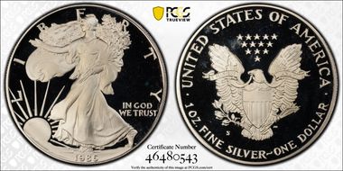 1986-S $1 Silver Eagle PR66DCAM