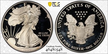 1993-P $1 Silver Eagle PR68DCAM