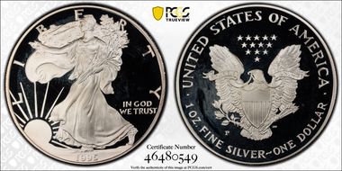 1995-P $1 Silver Eagle PR68DCAM