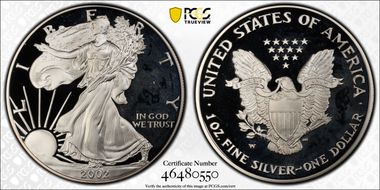2002-W $1 Silver Eagle PR68DCAM