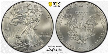 2015 $1 Silver Eagle MS68