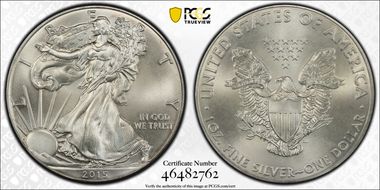 2015 $1 Silver Eagle MS67