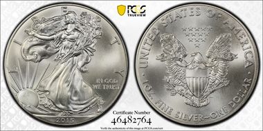 2015 $1 Silver Eagle MS67